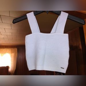 NWT Hollister knit crop top, baby blue, size- xs